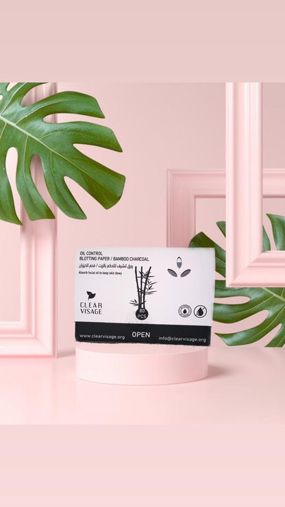 Oil Control Blotting Paper Bamboo Charcoal - ورق تنشيف للتحكم بالزيت فحم الخيزران