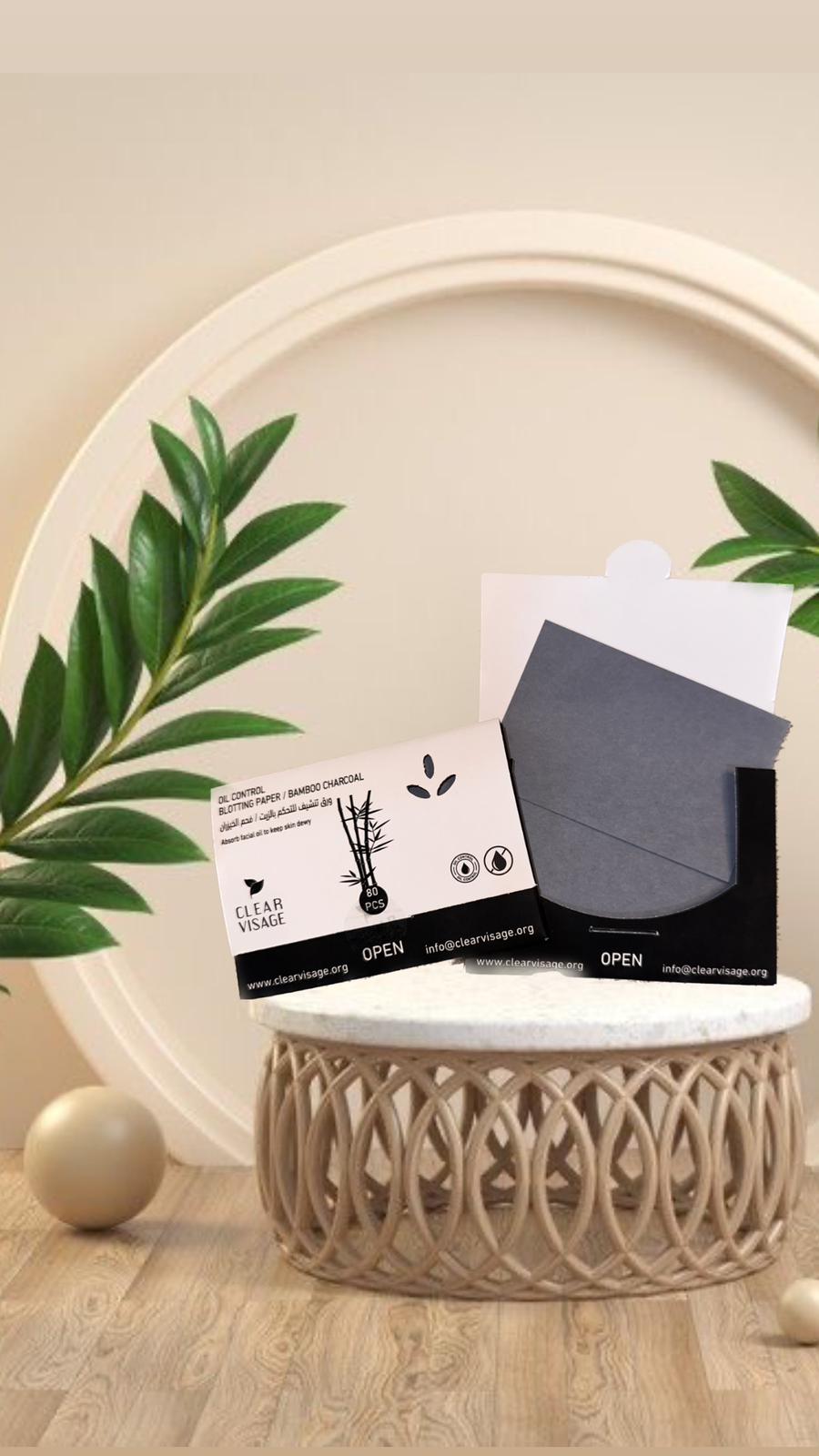 Oil Control Blotting Paper Bamboo Charcoal - ورق تنشيف للتحكم بالزيت فحم الخيزران