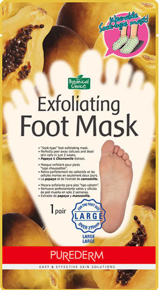 بيورديرم ماسك تقشير القدم وحمايتها من التشققات - Purederm Foot Mask